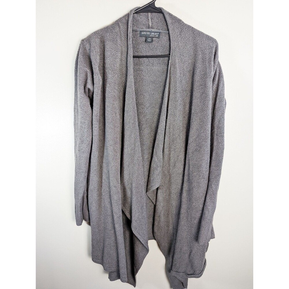Barefoot Dreams CozyChic Lite Super Soft Open Front Cardigan Gray S/M